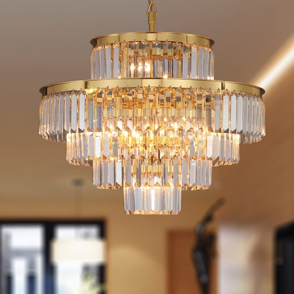 NIB! 💡 DSRJ HOME Contemporary Luxury Crystal Chandelier!